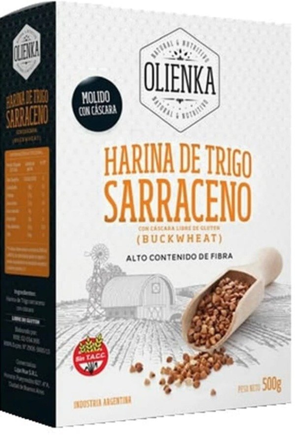 Producto - HARINA DE TRIGO SARRACENO X 500 GR. ALTO CONT. DE FIBRAS OLIENKA