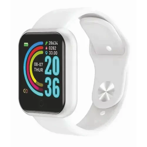 Producto - Smartwatch bracelet d20 BLANCO BORDE PLATEADO
