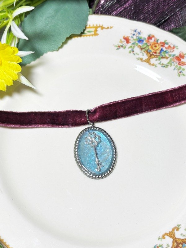 Producto - Choker Llave Celeste I