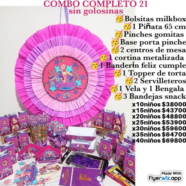 Producto - Combo completo 21 Luli pampin sin golosinas