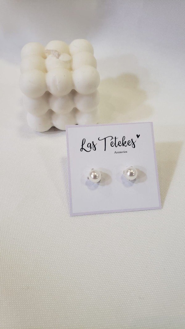 Producto - Aros perla cuatro puntos