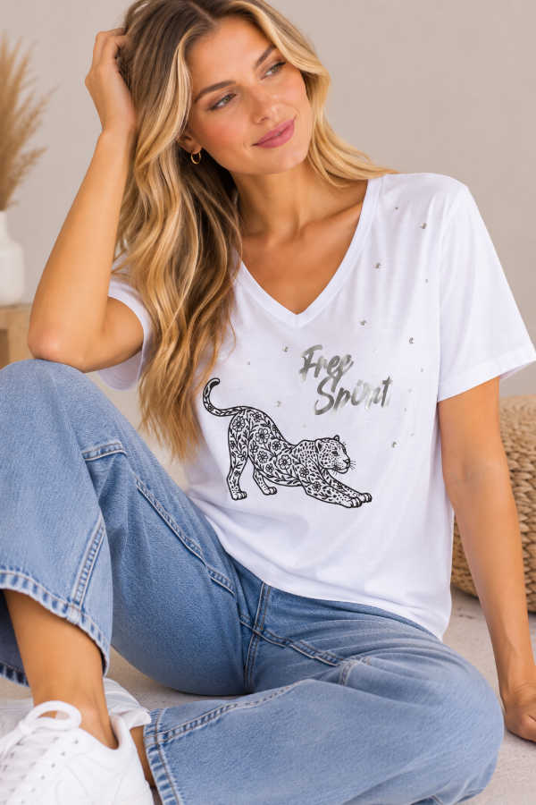 Producto - Remera de Mujer Free Spirit de Algodón Estampada - KRONE - 2