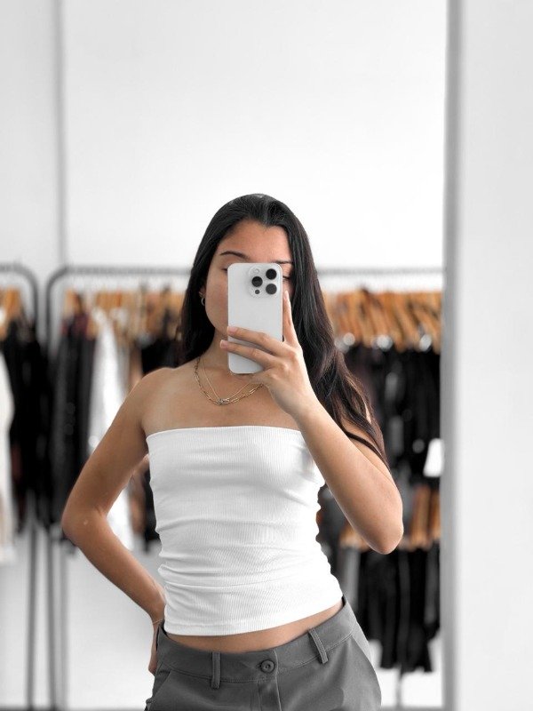 Producto - Top Cinthia strapless blanco - 1