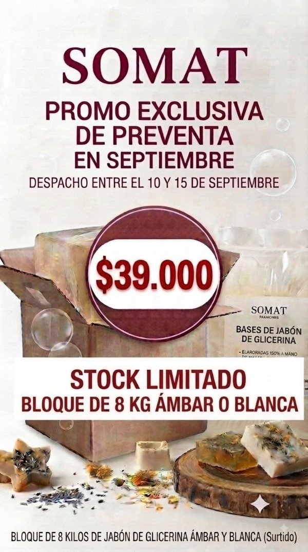 Producto - PREVENTA SEPTIEMBRE Bloque 8 kilos ámbar o blanca