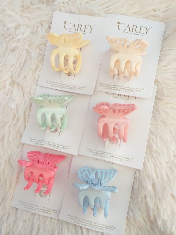 Producto - CAREY 6053 Broche pastel Mariposa chica.(el par)