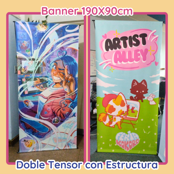 Producto - Banner 1,90 x 0,90 Doble Tensor con Estructura