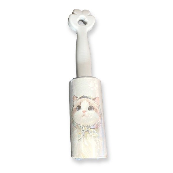 Producto - Rodillo Sacapelusas Adhesivo Reutilizable Diseño Gatito