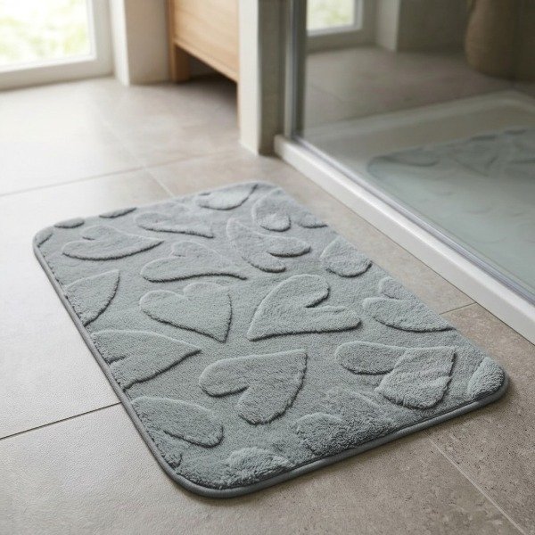 Producto - ALFOMBRA CORAZONES MEMORY FOAM CON ANTIDESLIZANTE 40X60 - 1