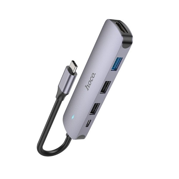 Producto - HOCO -  HB27Hub Tipo C (HDTV+USB3.0+USB2.0+2+PD) - 1