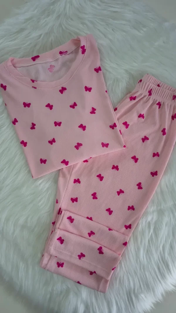 Producto - Pijama Nube Largo Rosa con Mariposas
