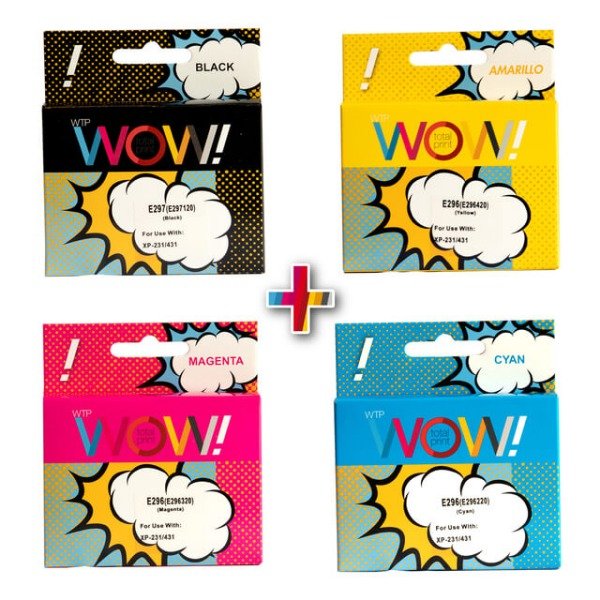 Producto - Combo Cartucho Alternativo Epson 297 296 Negro + Colores