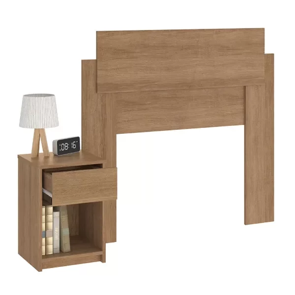 Producto - Respaldo c/ Mesas Luz Piso (1 plaza/ 1 Plaza 1/2) MIEL