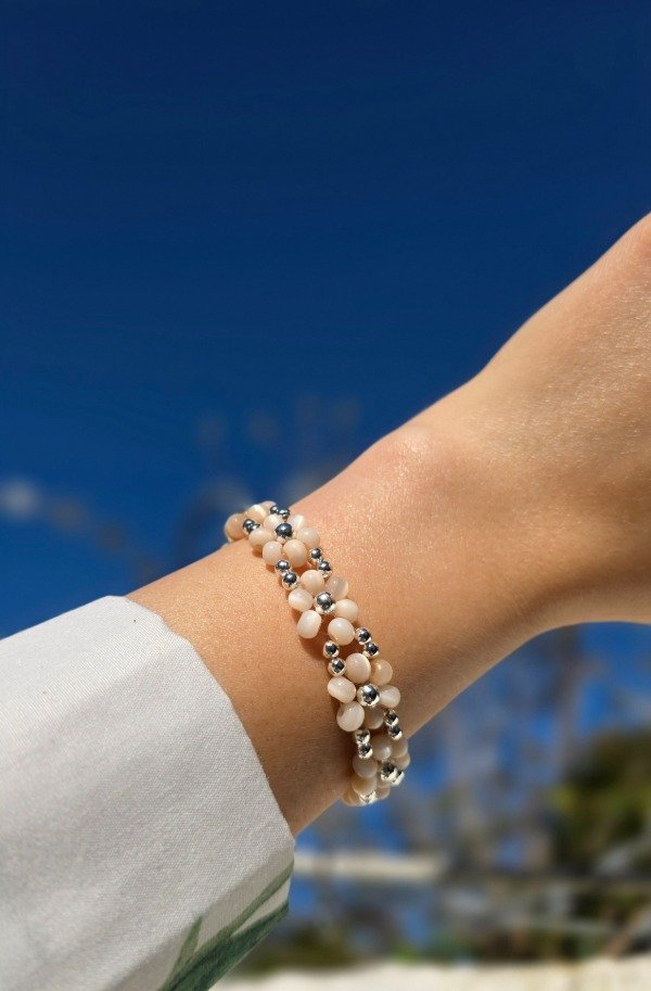 Producto - Pulsera de Flores Índigo Soft - Beige