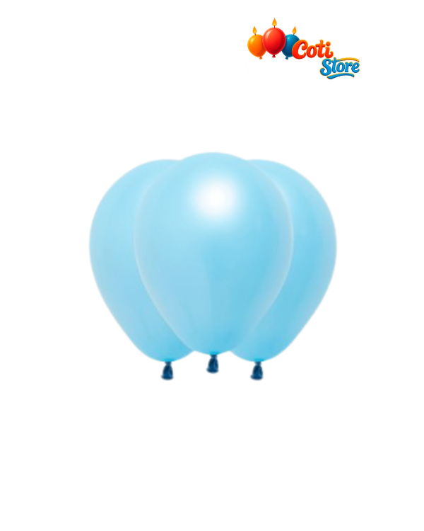 Producto - GLOBOS PAYASO 5" DECORADOR AZUL CLARO x 50 unidades