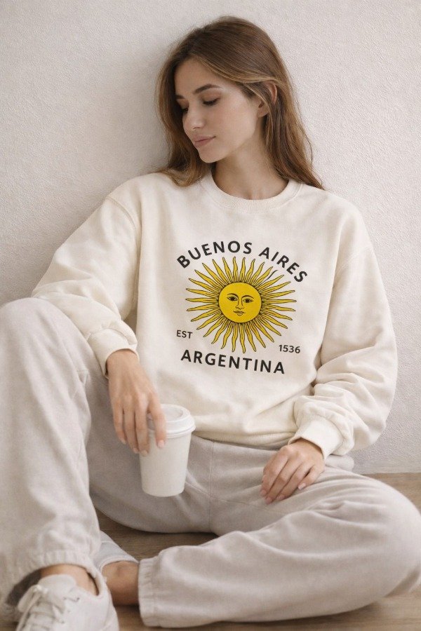 Producto - BUZO ESTAMPADO BUENOS AIRES "FRIZA INVISIBLE PEINADA" (Art.A004)