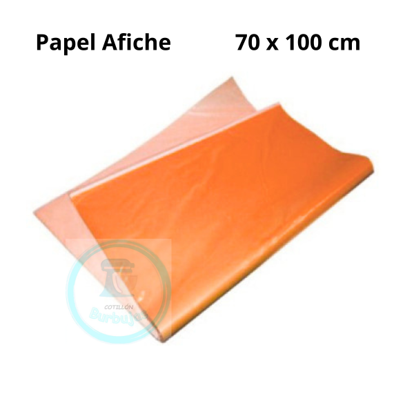 Producto - Papel Afiche Naranja 70 x 100 cm