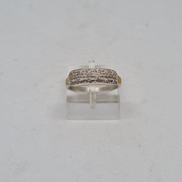 Producto - Anillo hileras cubic blanco