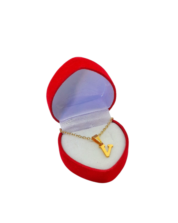 Producto - Inicial dorada pequeña letra V