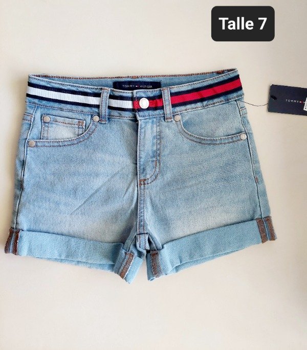 Short jean Tommy talle 7 celeste