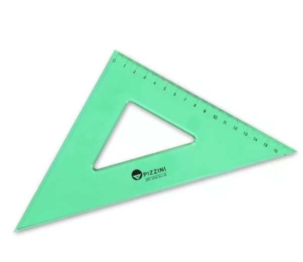 Producto - ESCUADRA ACRILICA VERDE PIZZINI 25CMX45