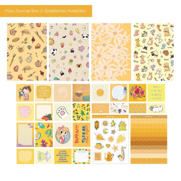 Producto - PREVENTA Miss Journal Box MIX especial - Gradientes Amarillos