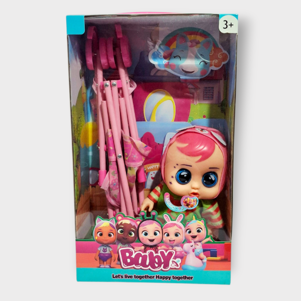 Producto - Cry Baby Rosa con cochecito
