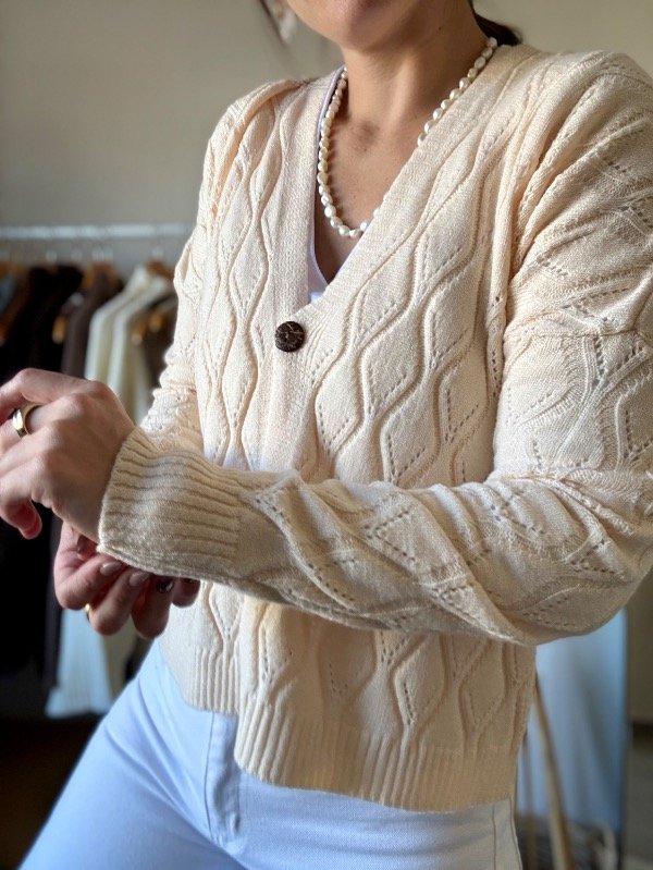 Producto - Saco rombos beige - 1