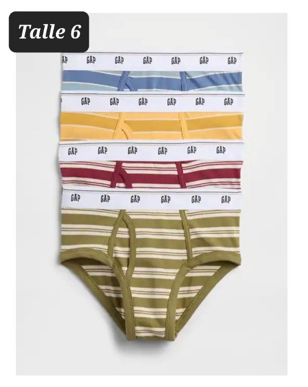 Producto - Pack de 4 slip gap talle 6 rayado