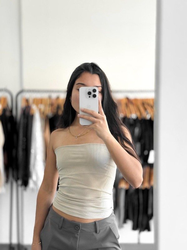 Producto - Top Cinthia strapless crema - 0