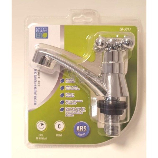 Producto - 12387   GRIFERIA ABS LAVATORIO Vol.CRUZ CROM