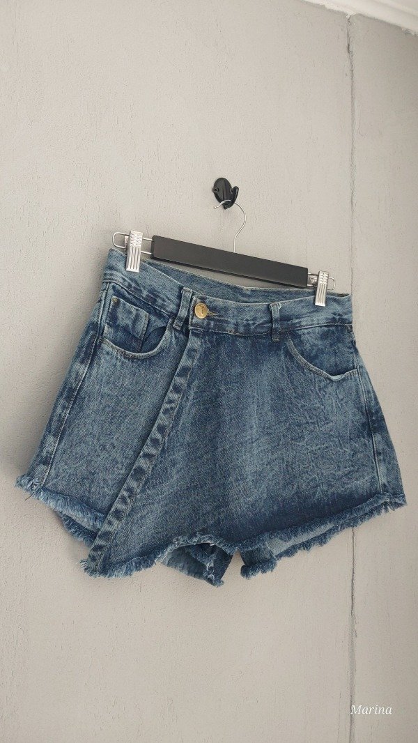 Producto - Short Pollera Azul nevado