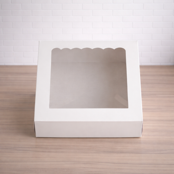 Producto - Box multiuso con visor 19x19x10 - ideal para mini tortas y desayunos - 0