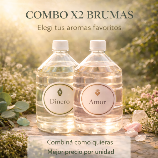 Producto - Combo x2 Brumas Vibracionales 1L Elegí tus aromas