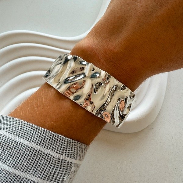 Producto - Brazalete para muñeca enchapado plateado