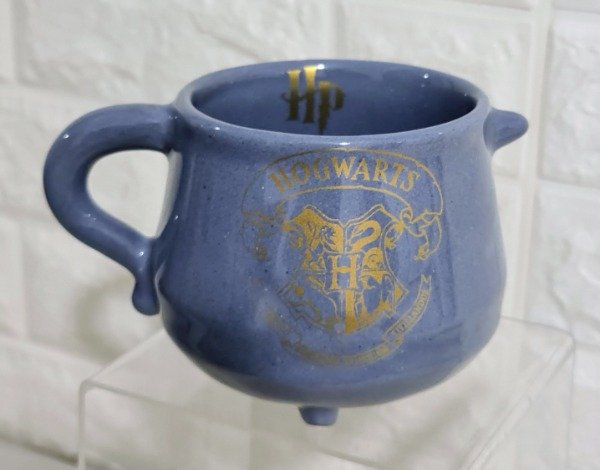 Producto - Caldero Harry Potter Hogwarts gris con dorado grande 600 cc
