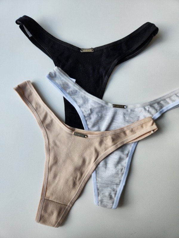 Producto - Pack x3 colaless de algodón corte V - 10410