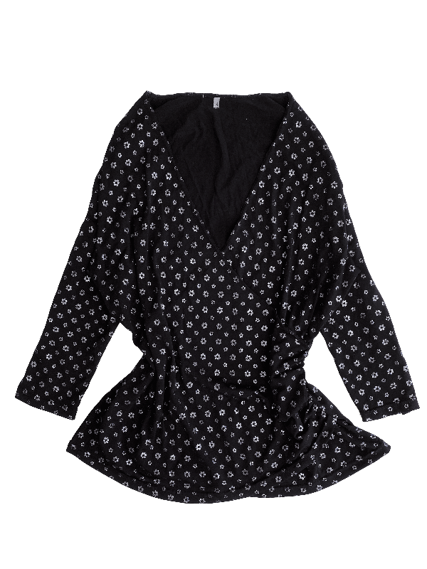 Producto - crossed tee glitter flowers (l)