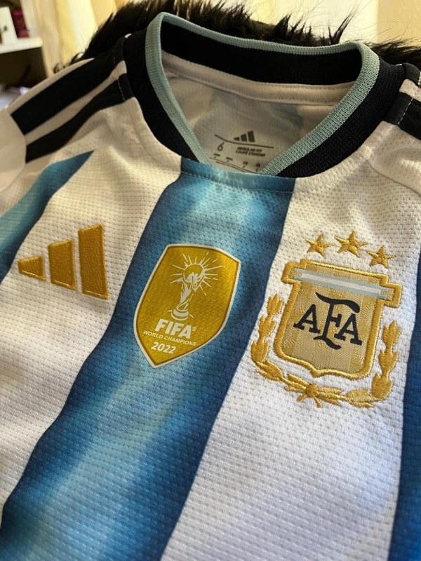 Producto - Camiseta Argentina BORDADA Niños Personalizada - 2