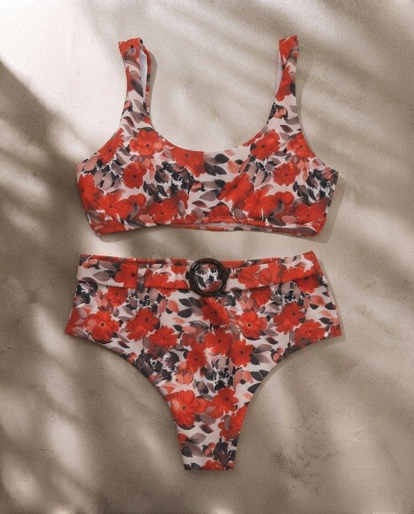 Producto - Bikini tiro alto estampada AL COSTO