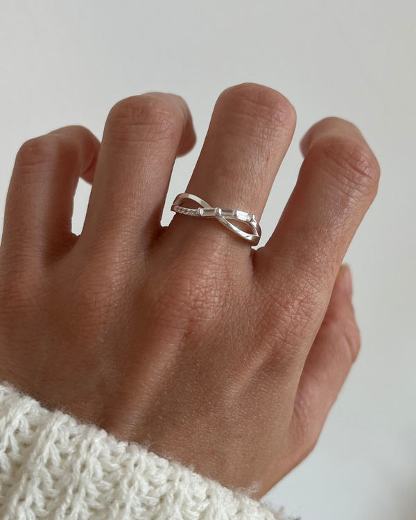 Producto - Anillo infinito de plata 925 número 15