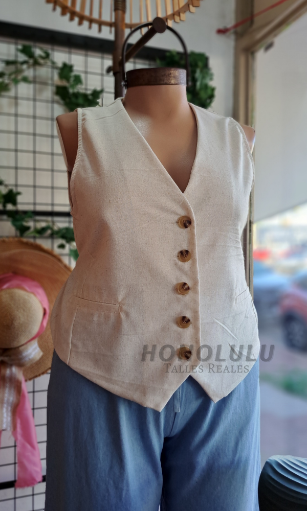Producto - Chaleco de Lino Beige