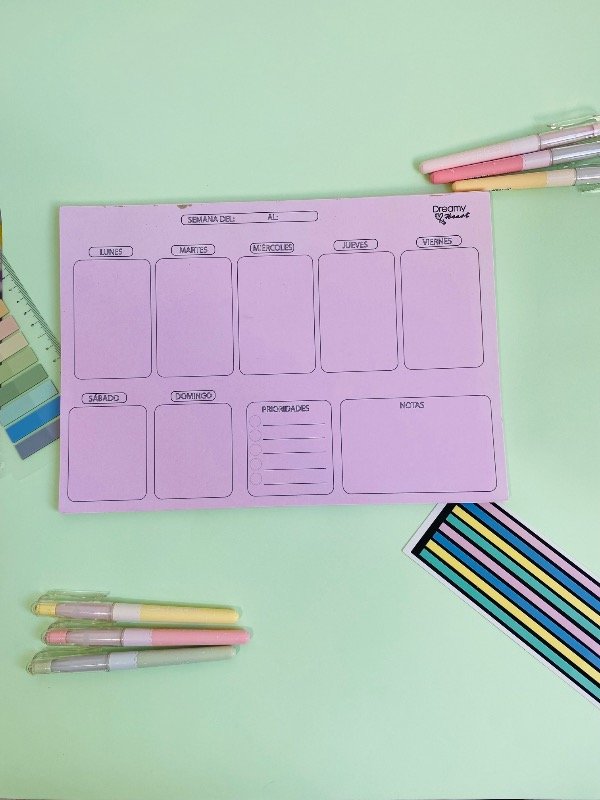Producto - PLANNER SEMANAL ROSA