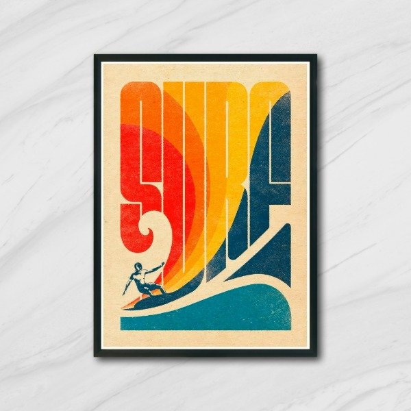 Producto - Cuadro decorativo vintage Surf