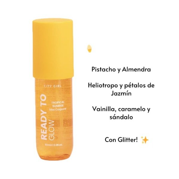 Producto - Mist corporal Tropical Sunrise con glitter 90ml
