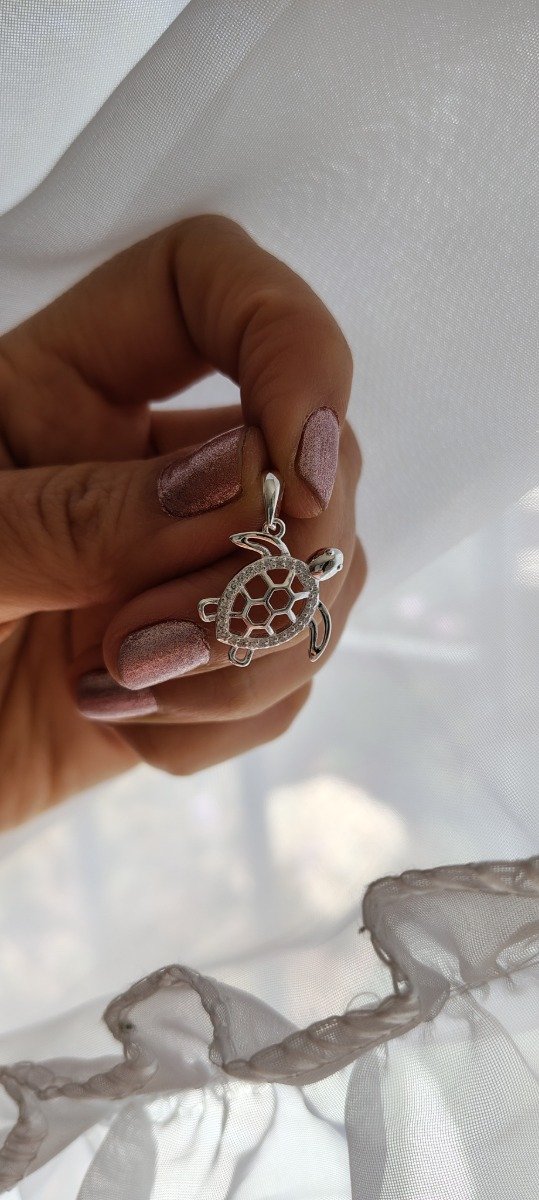 Producto - Dije Tortuga Calada con Circones