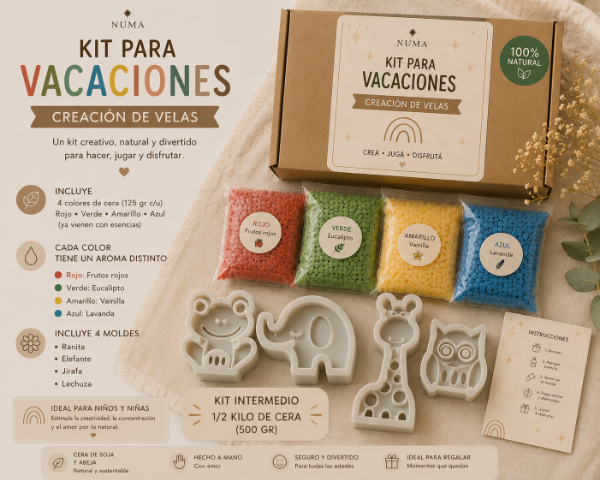 Producto - Kit Mini Creación de velas Niños por 500 gr