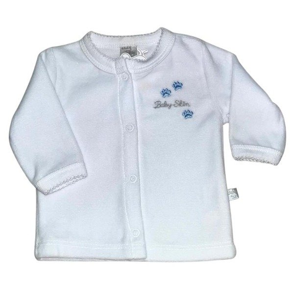 Producto - Campera blanca huella azul