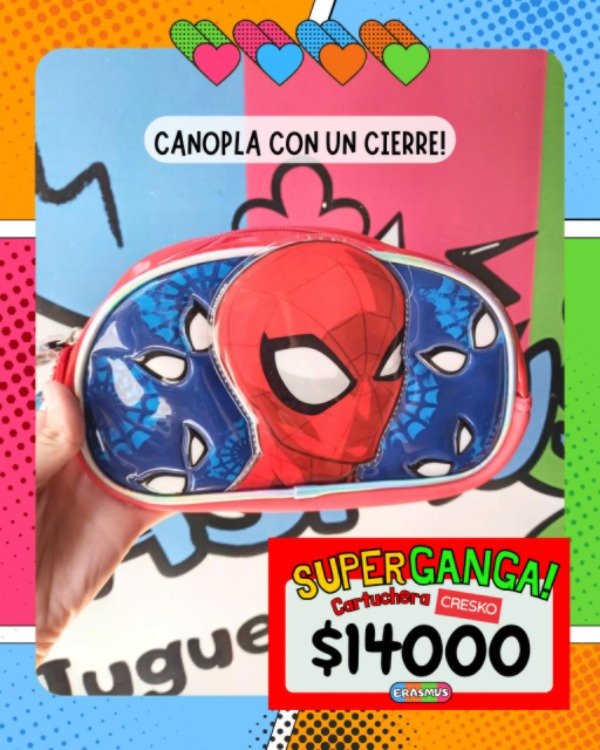 Producto - Cartuchera Spiderman canopla 1 piso Cresko