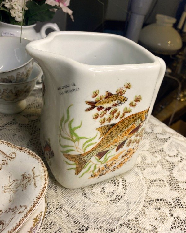 Producto - Jarra De Porcelana Vintage Rdo San Bernardo (Manchada)