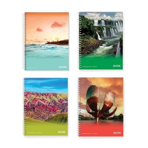 Producto - CUADERNO 16X21RAYADO 46H TAPA FLEX AVON